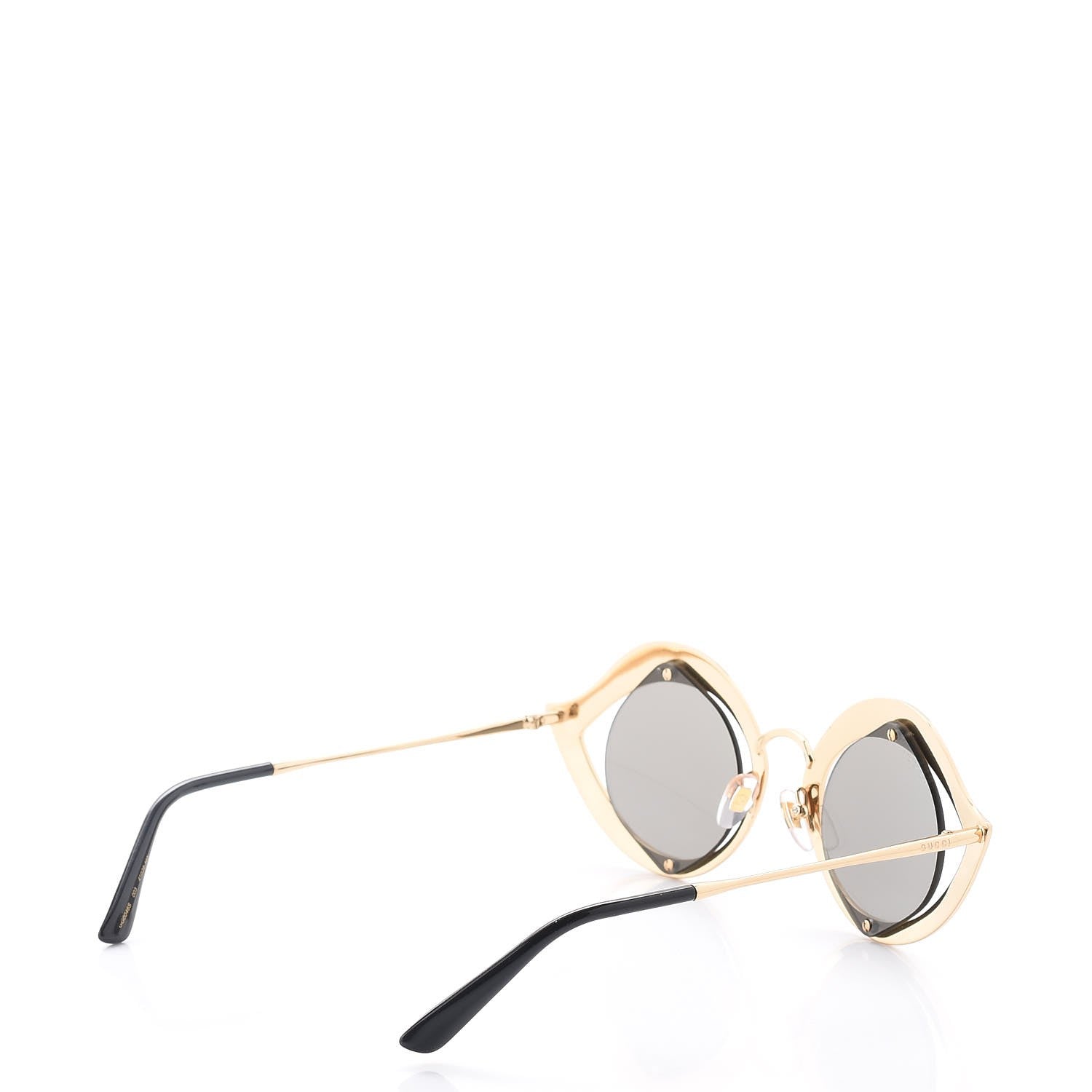 Gucci Metal Crystal Cat Eye Sunglasses GG0046/S Light Pink 4 of 8