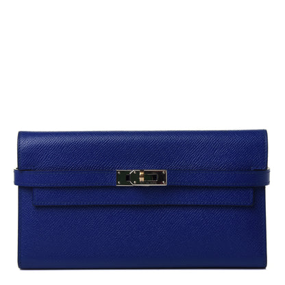 Hermes Epsom Kelly Longue Wallet Bleu Electrique 1 of 4