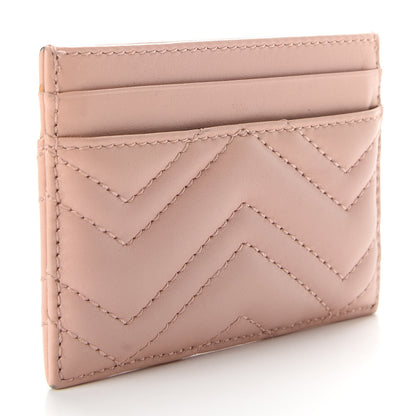 Gucci Calfskin Matelasse GG Marmont Card Holder Perfect Pink 3 of 7
