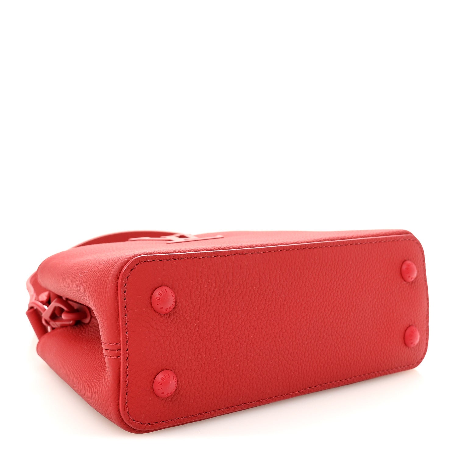 Louis Vuitton Taurillon Mini Capucines Monochrome Red 4 of 9
