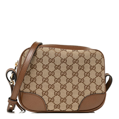 Gucci Monogram Mini Bree Messenger Bag Beige Tabacco 1 of 11
