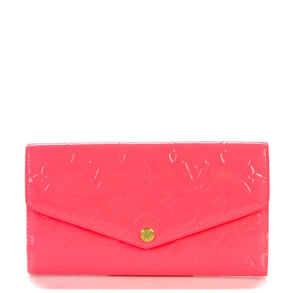 Louis Vuitton Vernis Sarah Wallet NM Rose Litchi 1 of 7