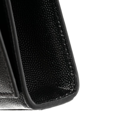 Saint Laurent Grain De Poudre Monogram Cassandre Clutch Black 13 of 13