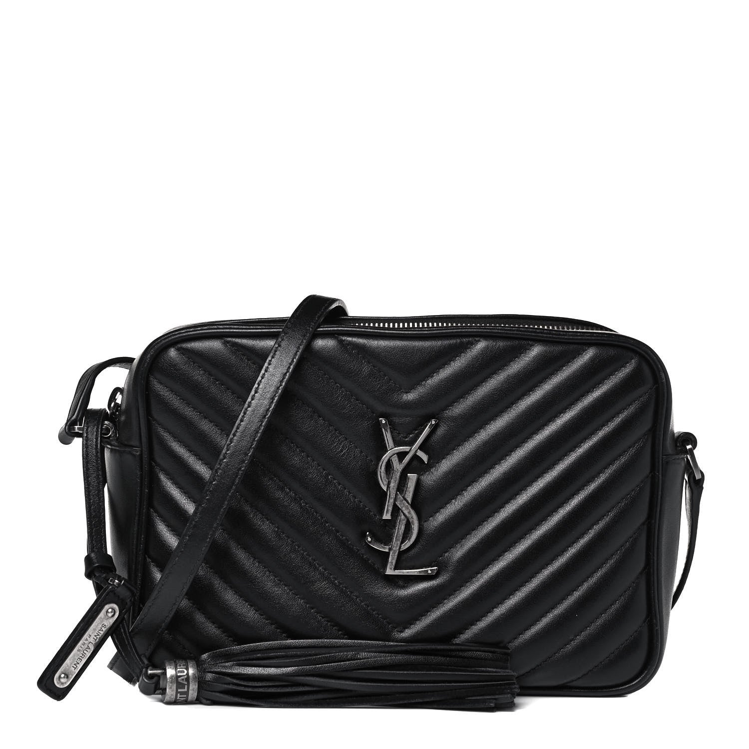 Saint Laurent Calfskin Matelasse Monogram Lou Camera Bag Black 1 of 9