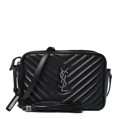 Saint Laurent Calfskin Matelasse Monogram Lou Camera Bag Black 1 of 9