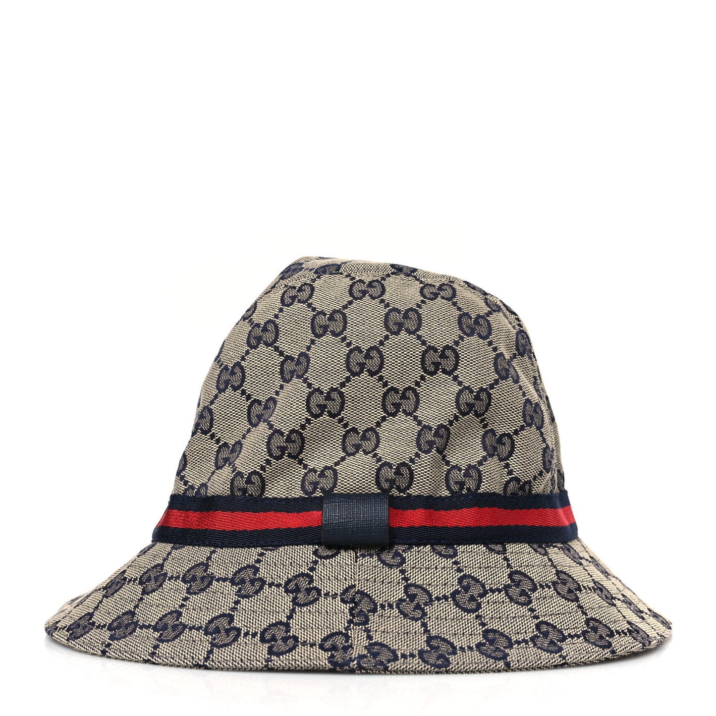 GG Monogram Web Bucket Hat L Beige Blue