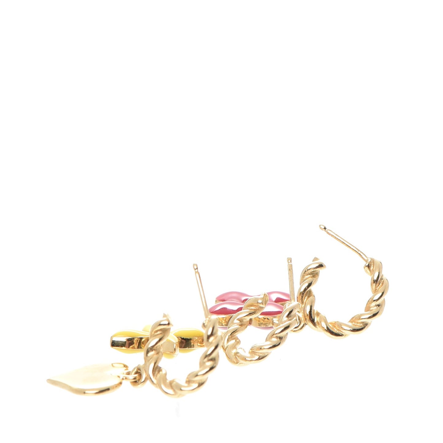 Sweet Monogram Earrings Gold