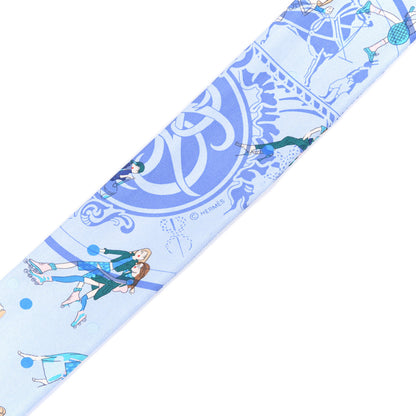 Hermes Silk Ex-Libris Les Parisiennes Twilly Ciel Turquoise Lavender 2 of 4