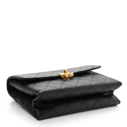Chanel Lambskin Quilted Small Chain Flap Black 3 of 6