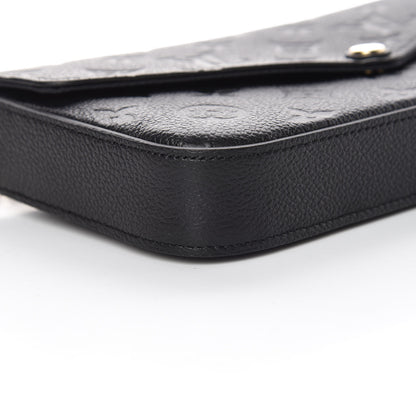 Louis Vuitton Empreinte Pochette Felicie Chain Wallet Black 6 of 12