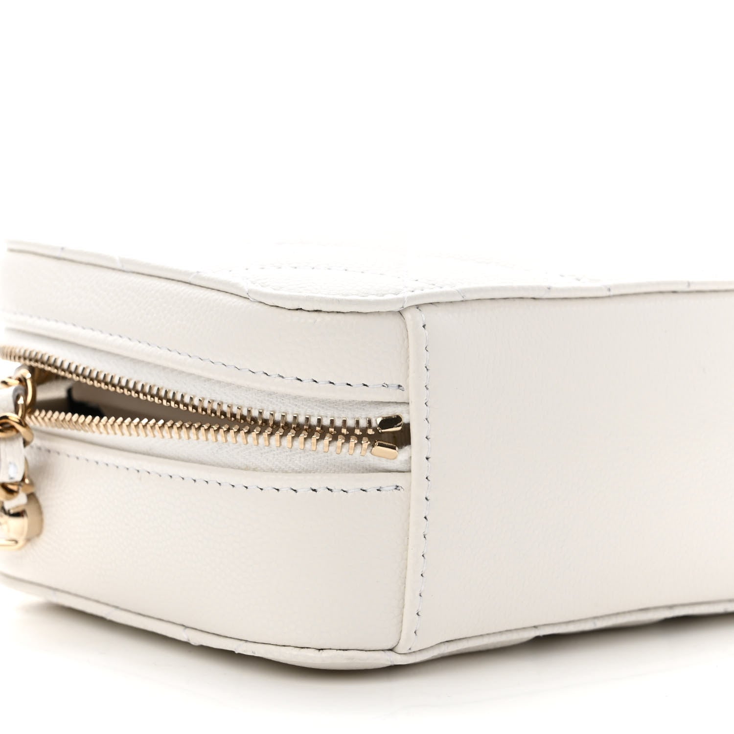 Chanel Caviar Quilted Camera Bag White 9 of 11