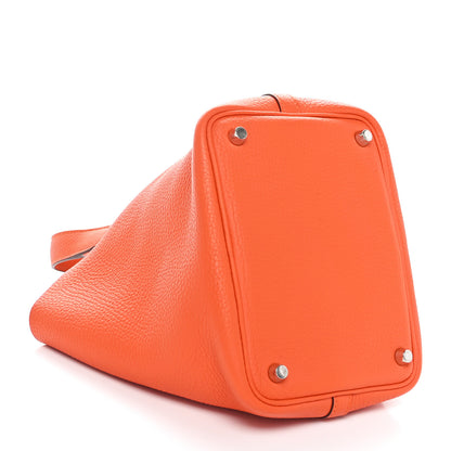 Hermes Taurillon Clemence Picotin Lock 18 PM Orange 4 of 10