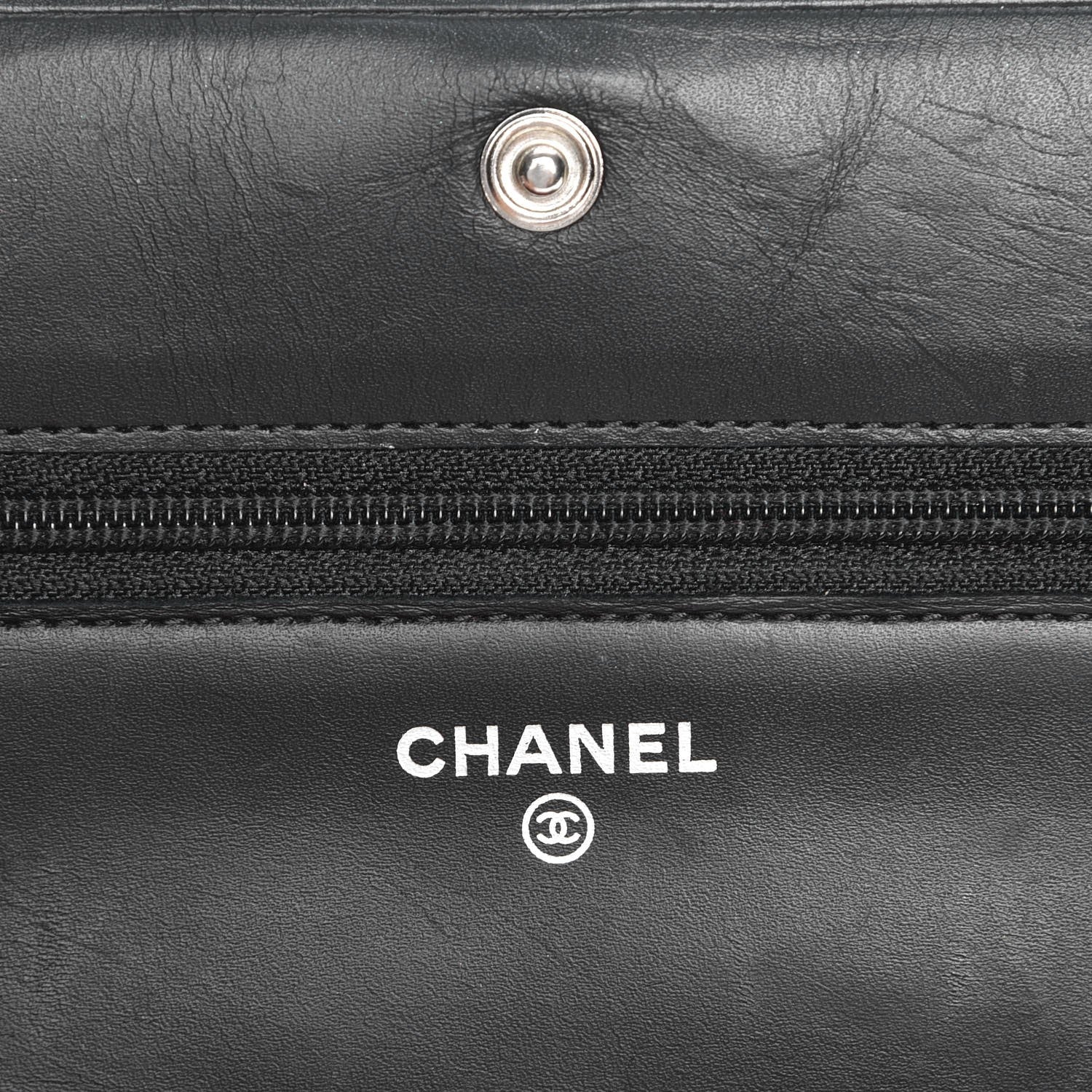 Chanel Calfskin Quilted Cambon Wallet On Chain WOC Black 6 of 9