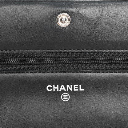 Chanel Calfskin Quilted Cambon Wallet On Chain WOC Black 6 of 9