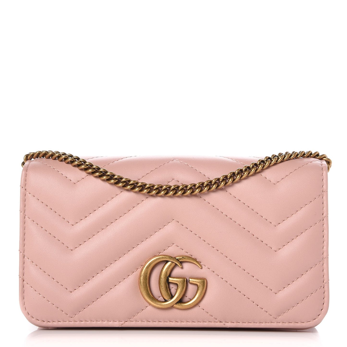 Calfskin Matelasse GG Marmont Mini Bag Perfect Pink