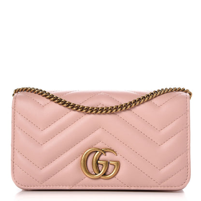 Gucci Calfskin Matelasse GG Marmont Mini Bag Perfect Pink 1 of 8