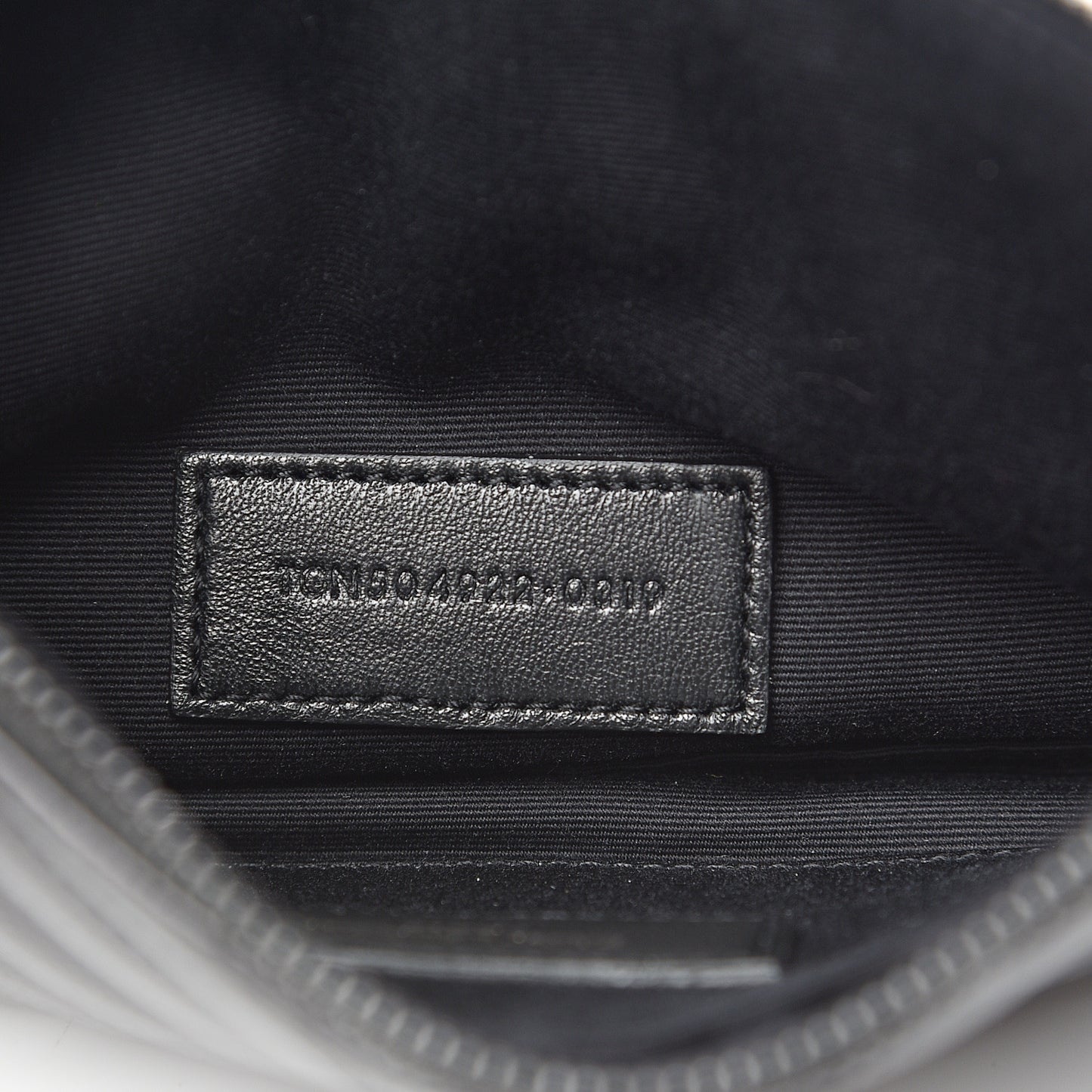 Grain De Poudre Chevron Monogram Bill Pouch Black