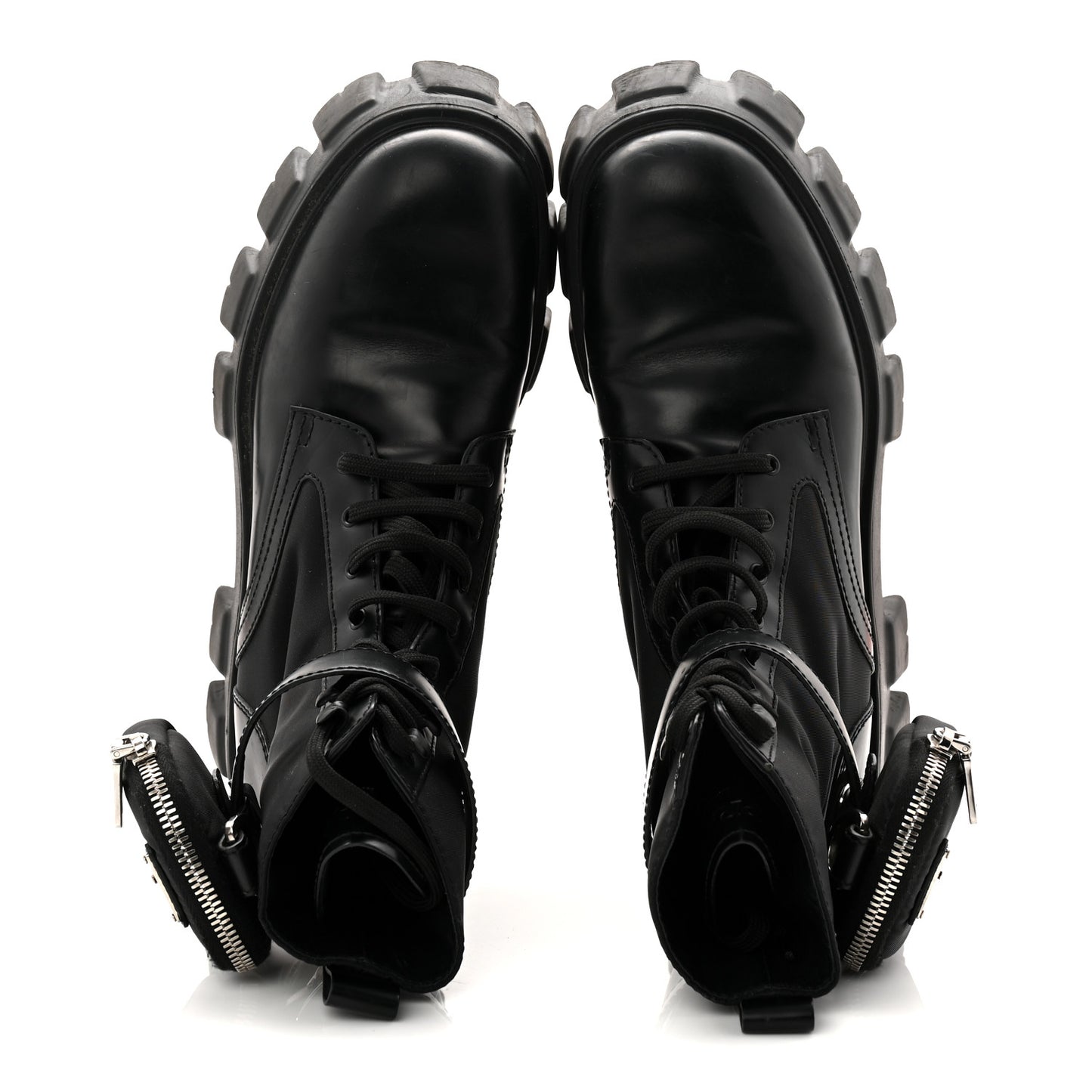 Spazzolato Rois Re-Nylon Metal Triangle Logo Monolith Pouch Pocket 55mm Boots 39.5 Black
