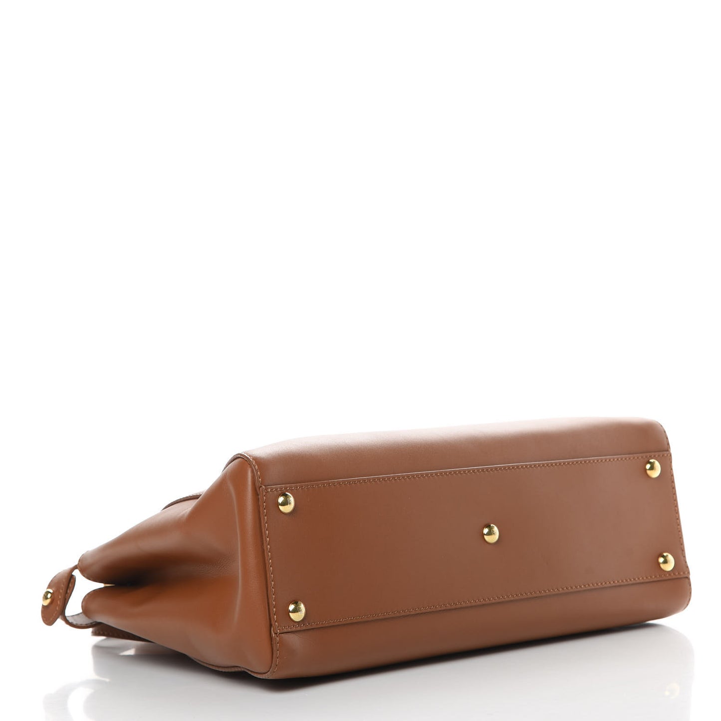 Vitello Morgan Shiny Nappa Medium Peekaboo Iconic Satchel Cuoio Bluette
