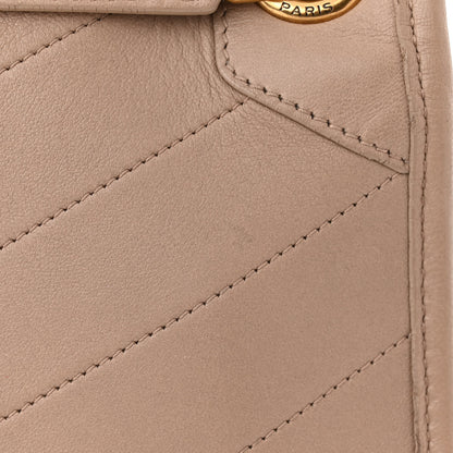 Saint Laurent Lambskin Matelasse Monogram Medium Niki Chain Satchel Light Taupe 11 of 14