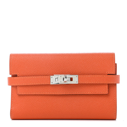 Hermes Epsom Medium Kelly Wallet Feu 1 of 6