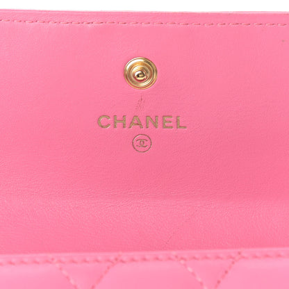 Chanel Lambskin Quilted Medium Boy Flap Wallet Pink 6 of 14