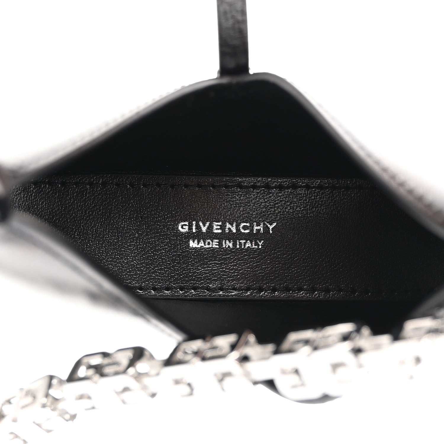 Givenchy Brushed Calfskin Micro Cut Out Shoulder Bag Black 5 of 8