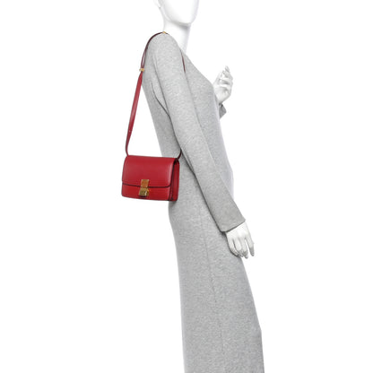Celine Box Calfskin Small Classic Box Flap Bag Red 2 of 14