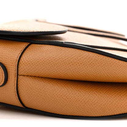 Christian Dior Grained Calfskin Saddle Bag Camello 8 of 9