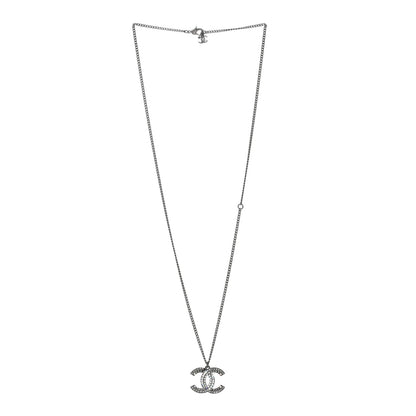 Chanel Baguette Crystal CC Necklace Blue 3 of 4