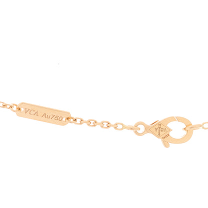 Van Cleef & Arpels 18K Rose Gold Gray Mother of Pearl Vintage Alhambra Pendant Necklace 5 of 6