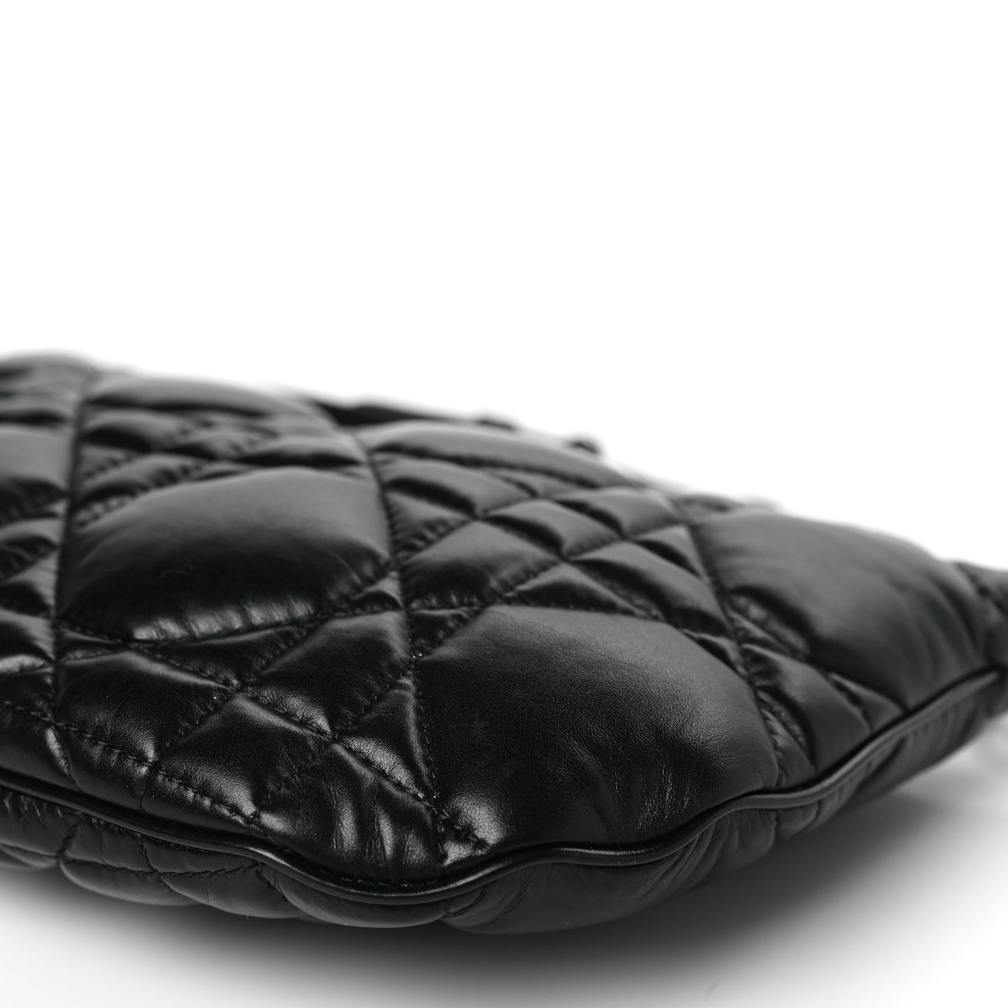 Calfskin Macrocannage Mini Dior Caro Tulip Bag Black