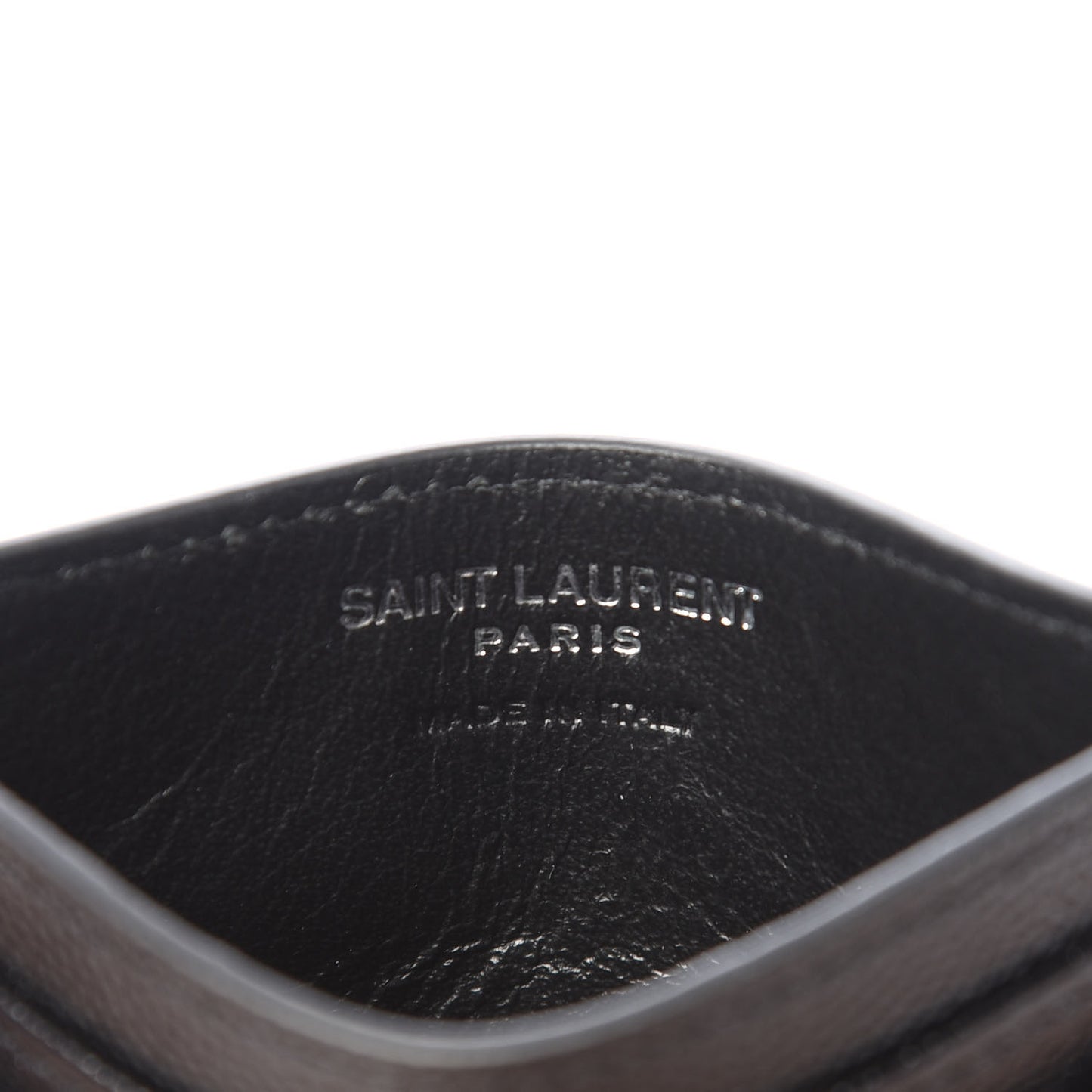 Grain De Poudre Matelasse Chevron Monogram Credit Card Case Black