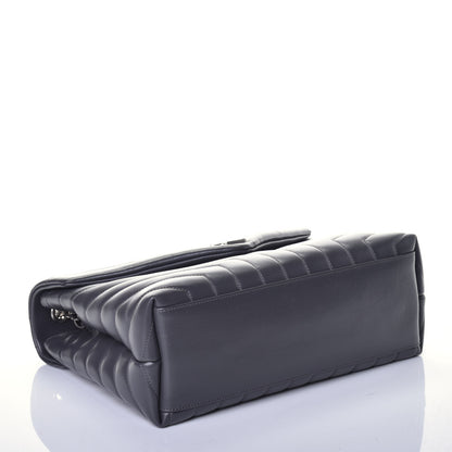 Saint Laurent Calfskin Y Quilted Monogram Medium Loulou Chain Satchel Asphalt 4 of 8