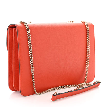 Gucci Dollar Calfskin Interlocking G Shoulder Bag Sun Orange 3 of 10