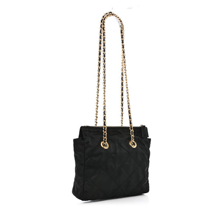 Prada Nylon Tessuto Quilted Shoulder Bag Black 3 of 15