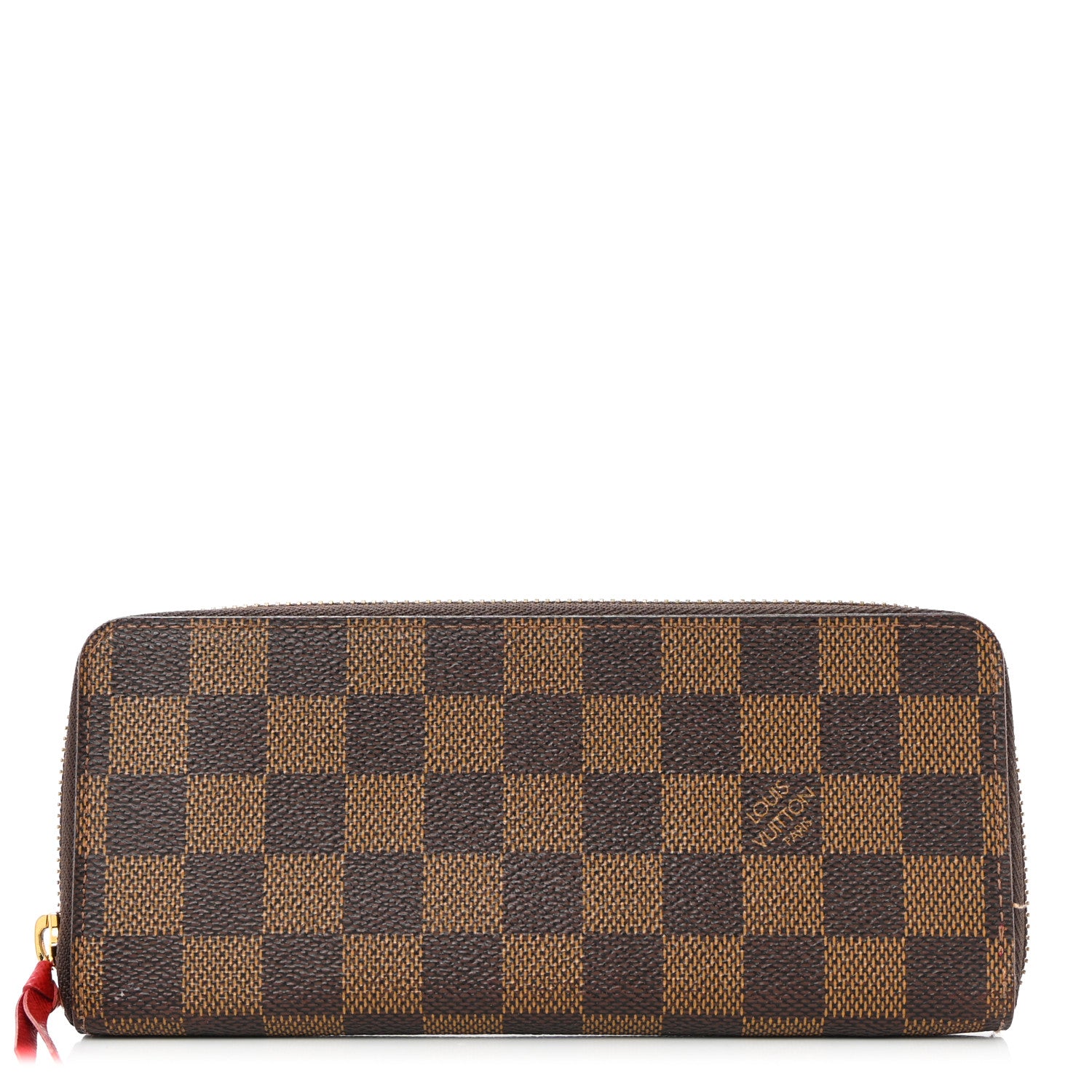 Louis Vuitton Damier Ebene Clemence Wallet Cherry 1 of 9