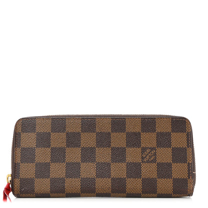 Louis Vuitton Damier Ebene Clemence Wallet Cherry 1 of 9