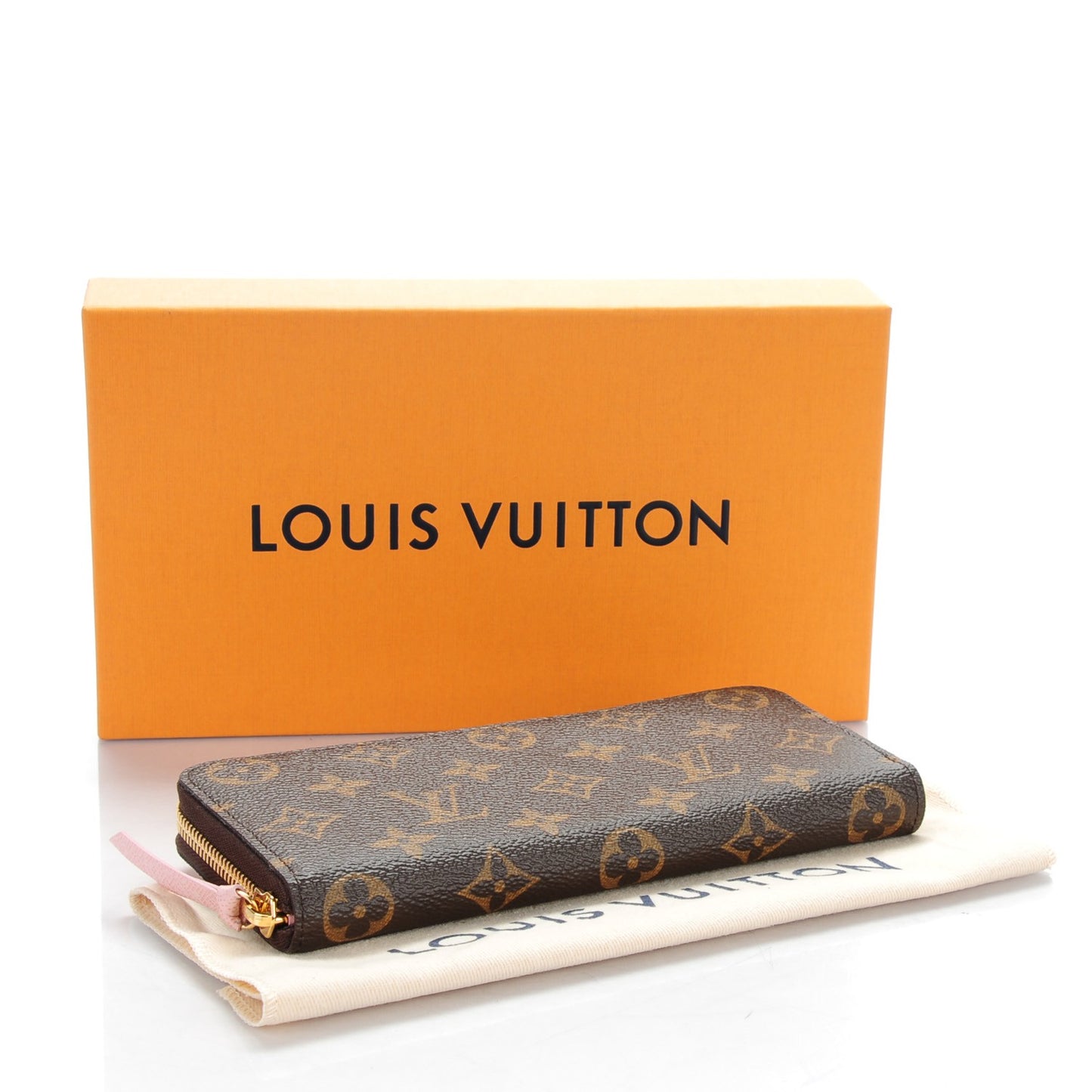 Monogram Clemence Wallet Rose Ballerine