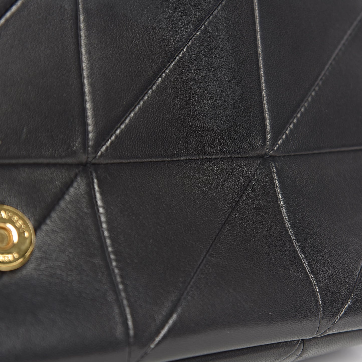 Lambskin Patchwork Monogram Large Jamie Black
