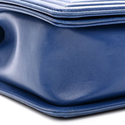 Chanel Lambskin Quilted New Medium Boy Flap Blue 9 of 10