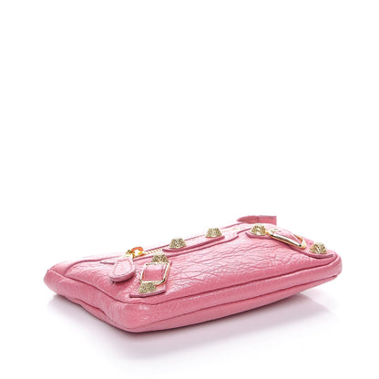 Balenciaga Agneau Giant 12 Gold Hardware Cosmetic Pouch Rose Hortensia 4 of 7