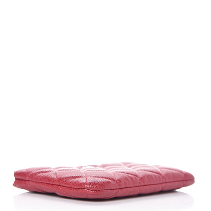 Chanel Caviar Quilted Small Cosmetic Case Dark Pink 4 of 8