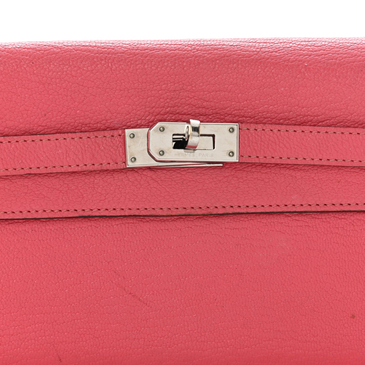 Chevre Mysore Kelly Longue Wallet Rose Lipstick