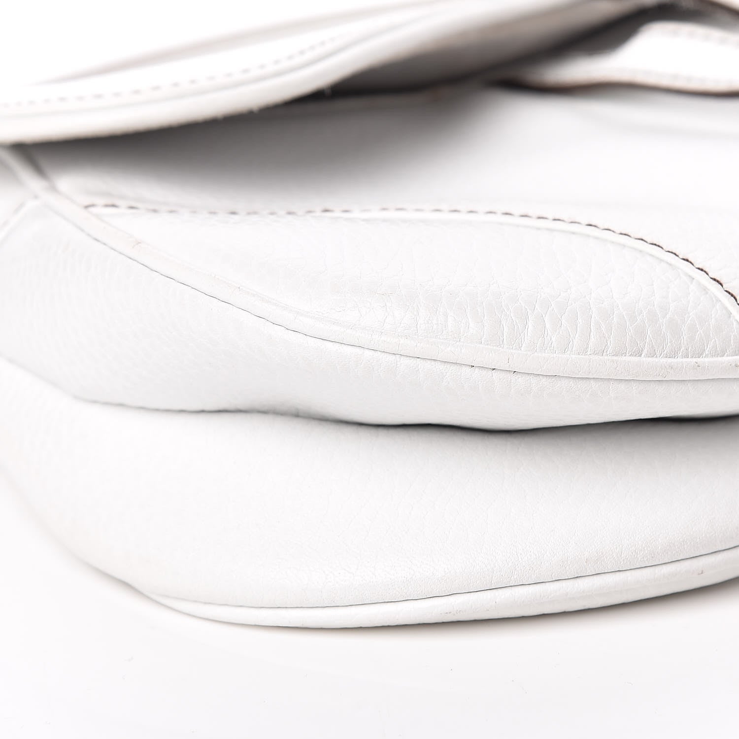 Christian Dior Calfskin Saddle Bag White 8 of 19