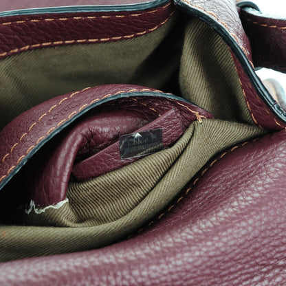 Chloe Calfskin Mini Marcie Round Crossbody Bag Dark Velvet 8 of 8