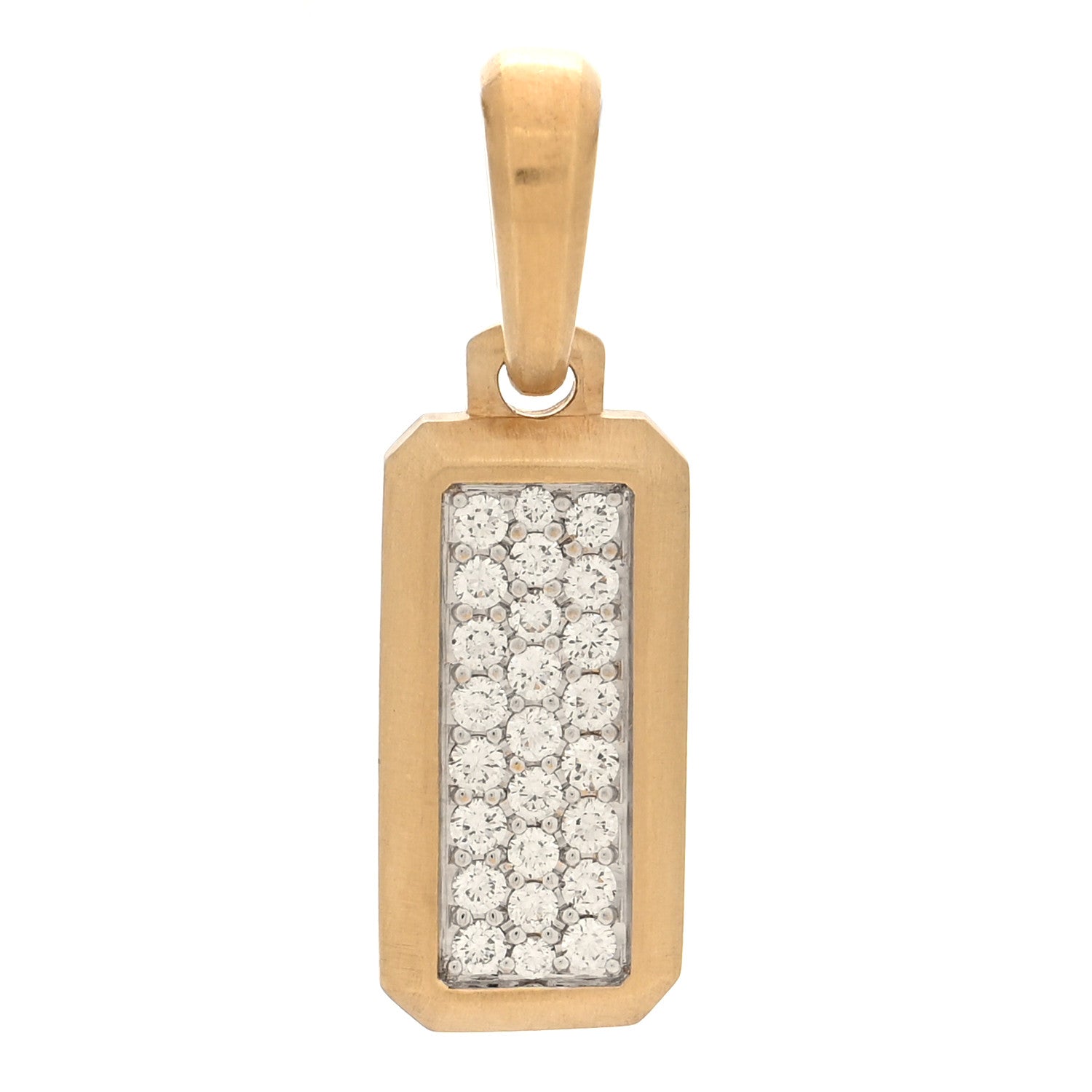 David Yurman 18K Yellow Gold Diamond Streamline Pave Amulet Pendant 1 of 4