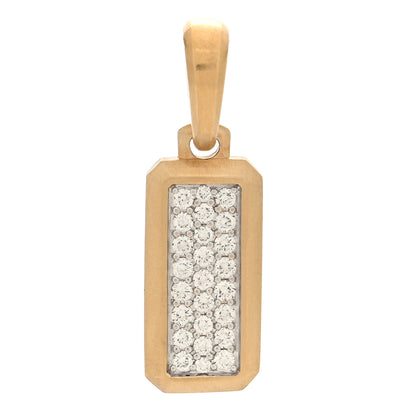David Yurman 18K Yellow Gold Diamond Streamline Pave Amulet Pendant 1 of 4