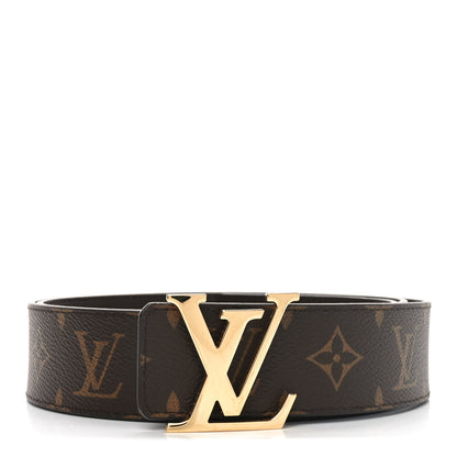 Louis Vuitton Monogram Calfskin 40mm LV Initiales Reversible Belt 110 44 Black 1 of 5