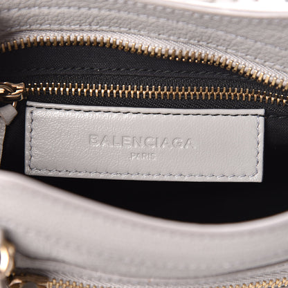 Balenciaga Chevre Gold Metallic Edge Hardware Mini City Gris Perle 8 of 10